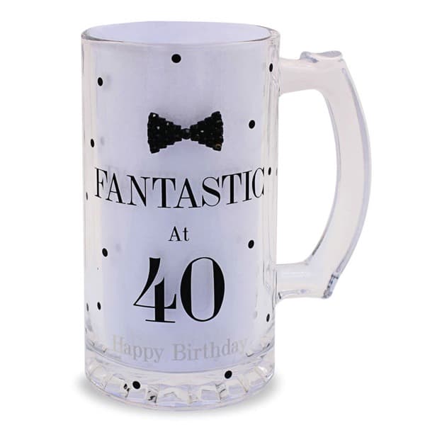 Mad Dots Black Tie 40th Birthday Tankard