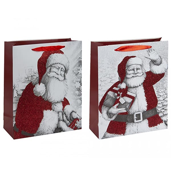 Christmas Pencil Sketch Medium Gift Bags