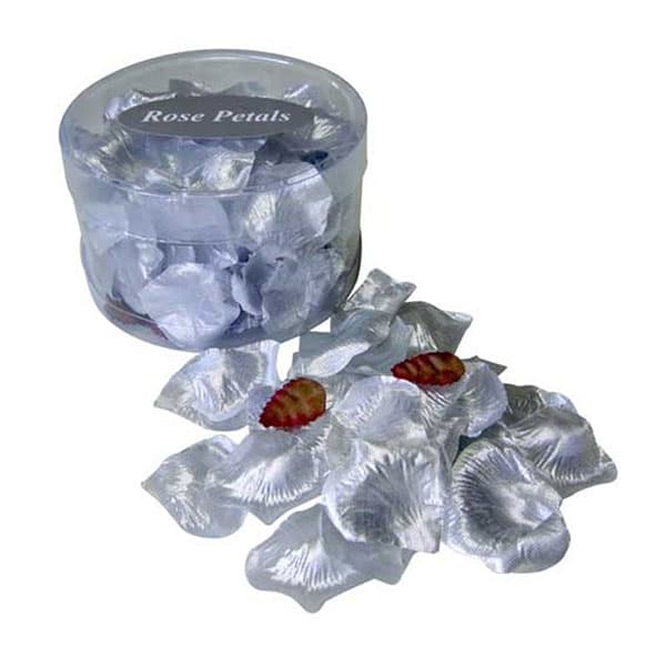 (image for) Metallic Silver Rose Petals 150pcs