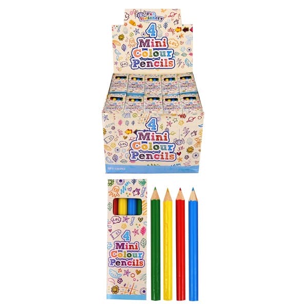 (image for) 4 Mini Colouring Pencils x10 Dozen