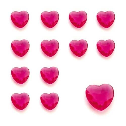 (image for) Cerise Heart Shaped Diamantes