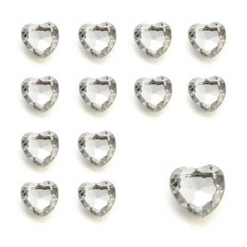 (image for) Silver Heart Shaped Diamantes