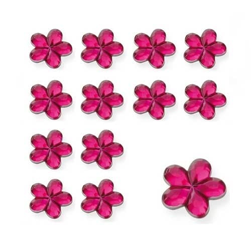 (image for) Cerise Flower Shaped Diamantes