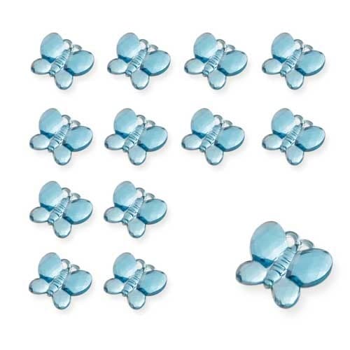 (image for) Aqua Butterfly Shaped Diamantes
