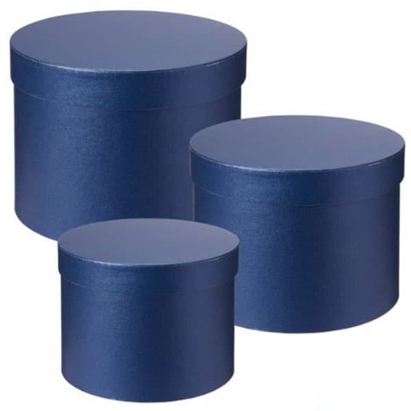 (image for) Set Of 3 Hat Boxes - Navy