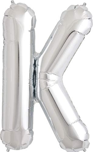 (image for) Letter K Silver Shape Balloons