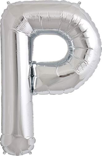 (image for) Letter P Silver Shape Balloons