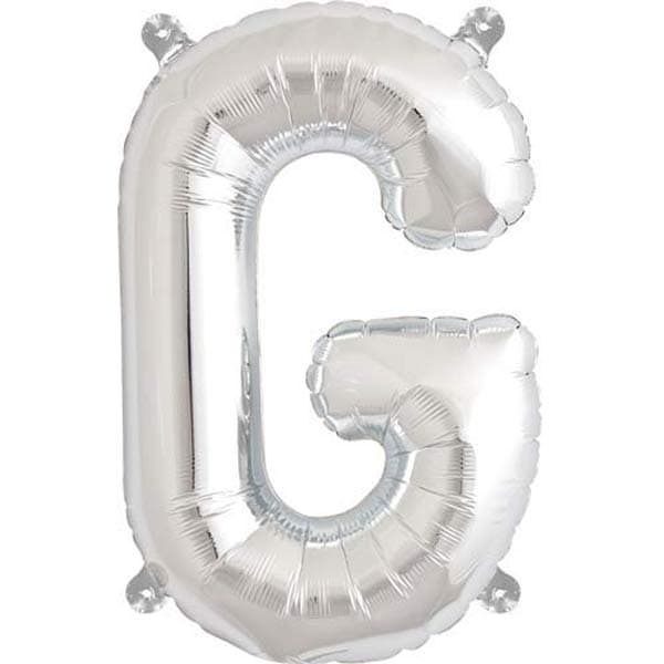 (image for) 16" G Letter Silver Air Filled Balloon