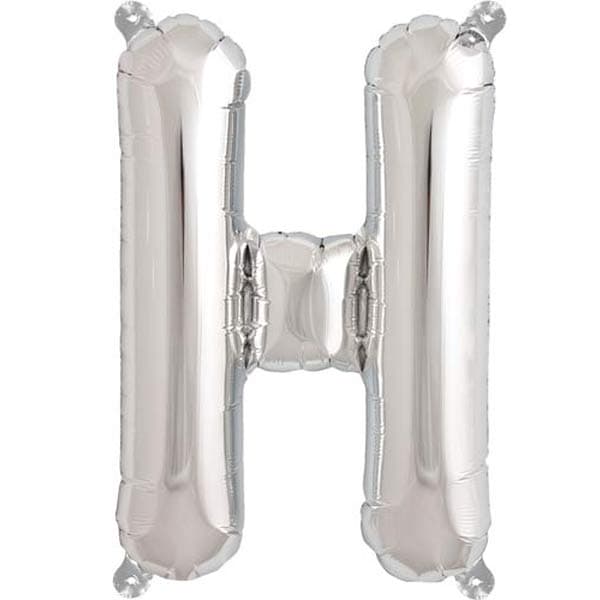 (image for) 16" H Letter Silver Air Filled Balloon