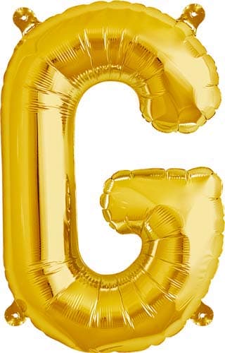 (image for) 16" Letter G Gold Air Filled Balloons