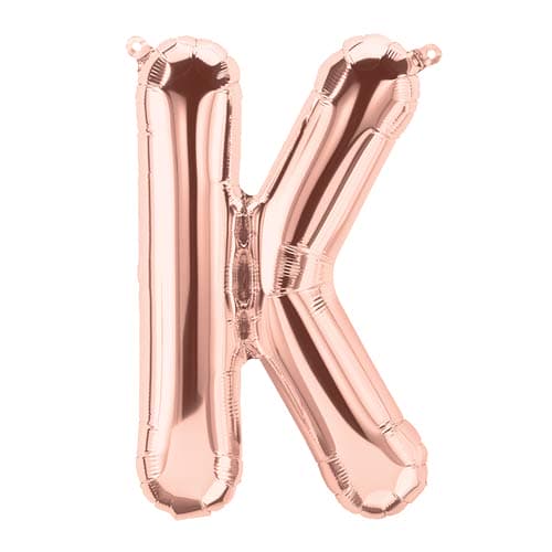 16" Rose Gold Letter K Air Filled Balloons