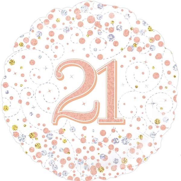 (image for) 18" Sparkling Fizz 21st Birthday Foil Balloons