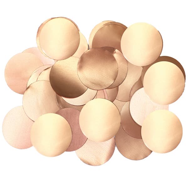 10mm Metallic Pearl Rose Gold Circular Confetti 14g