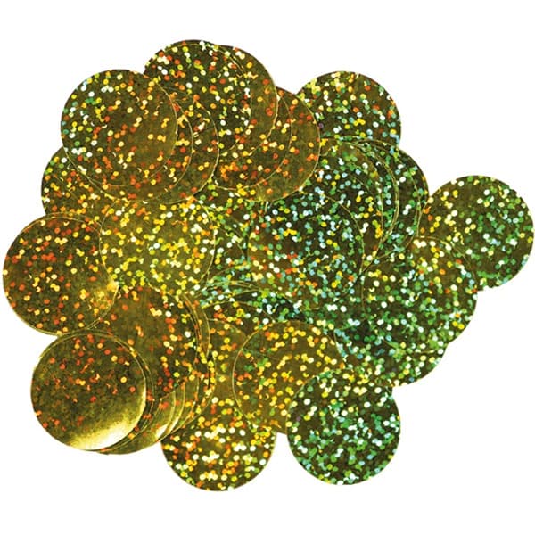 10mm Gold Holographic Circular Confetti 50g