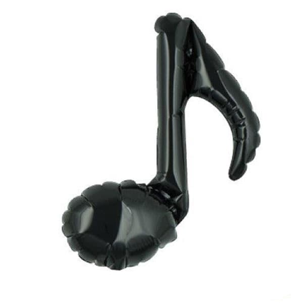 9" Black Music Note Balloon