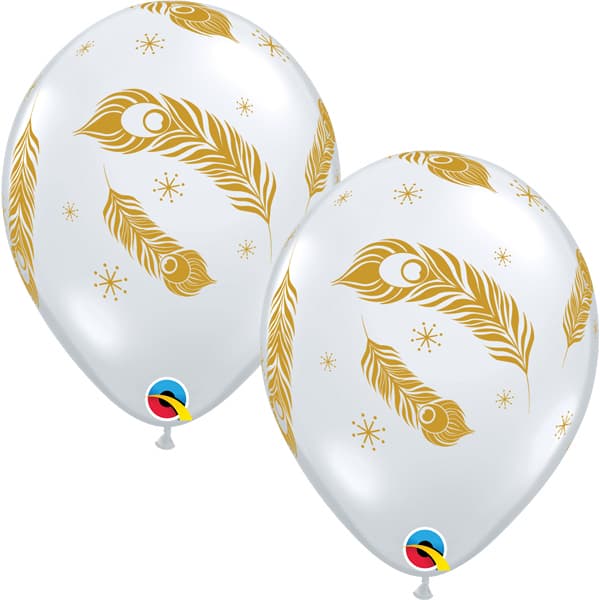(image for) 11" Peacock Feathers Latex Balloons 25pk
