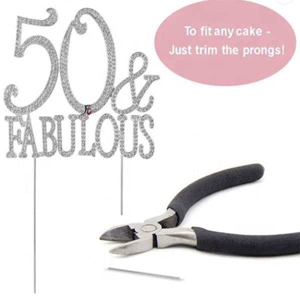 Diamante Cake Topper '50 & Fabulous'