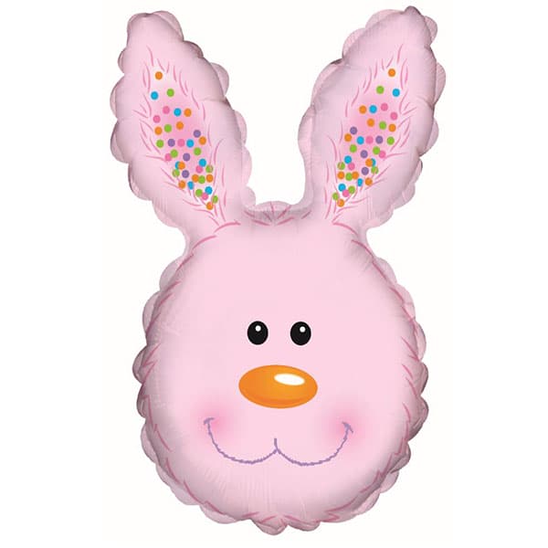 30" Pink Bunny Head Shape Balloons