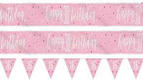 (image for) Pink & Silver Glitz Banners