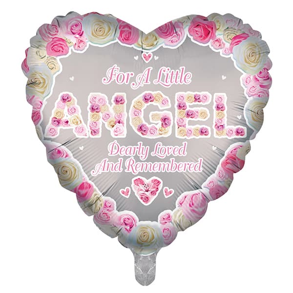 18" Pink For A Little Angel Foil Balloons