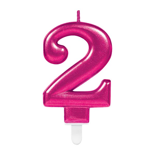 Pink Metallic Age 2 Candles