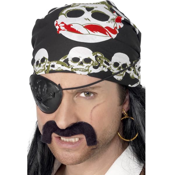 Black And White Pirate Bandana