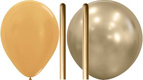 (image for) Plain Gold Latex Balloons