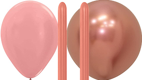(image for) Plain Rose Gold Latex Balloons