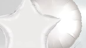 (image for) Plain White Foil Balloons