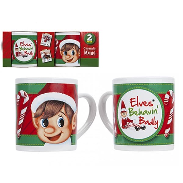 (image for) Elves Behavin Badly 2 Piece Mug Set