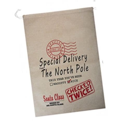 Luxury Jute Christmas Sack - Special Delivery