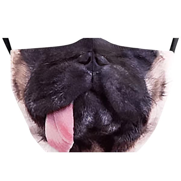 (image for) Pug Tongue Reusable Face Mask