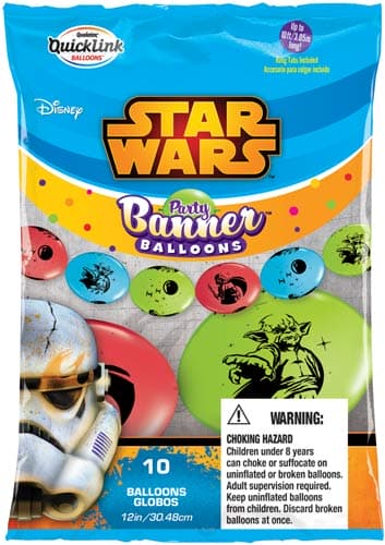 12" Star Wars Quick Link Party Banner Balloons 10pk