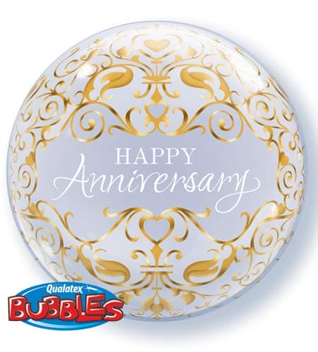 (image for) 22" Anniversary Classic Single Bubble Balloons