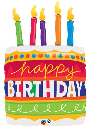 (image for) Birthday Cake And Candles Supershape Balloons
