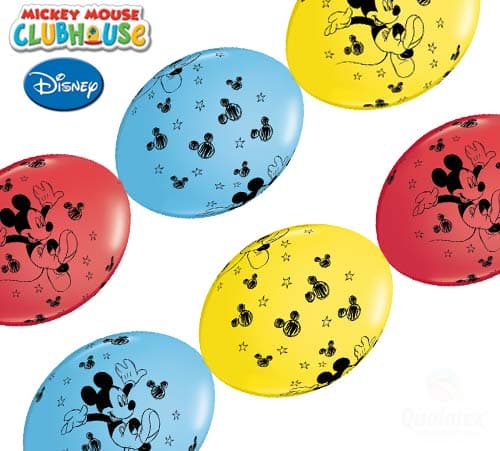 (image for) 12" Mickey Mouse Quick Link Latex Balloons 50pk