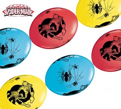 12" SpiderMan Quick Link Latex Balloons 50pk