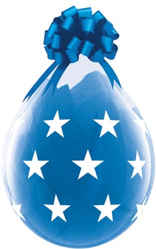 (image for) 18" Diamond Clear Big Stars Stuffing Latex Balloons 25pk