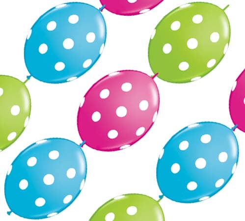12" Big Polka Dots Quick Link Party Banner 10pk