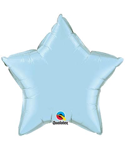 36" Pearl Light Blue Star Foil Balloon