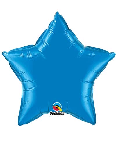 4" Sapphire Blue Star Foil Balloon