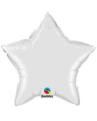 4" White Star Foil Balloon
