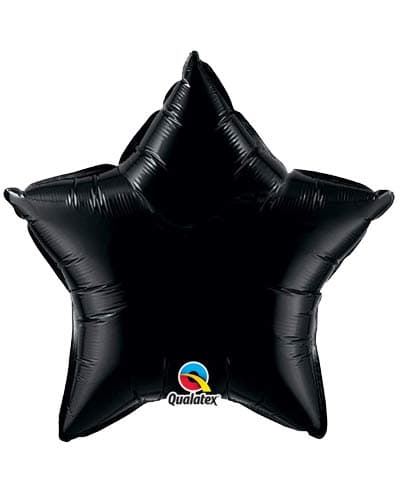 9" Onyx Black Star Foil Balloon