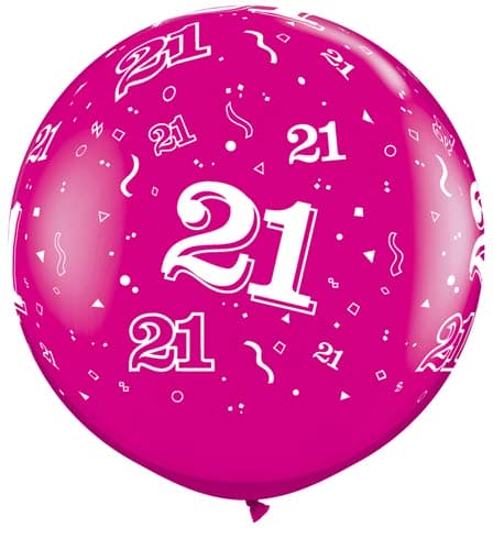 (image for) 3ft Wild Berry 21 Around Giant Latex Balloons 2pk