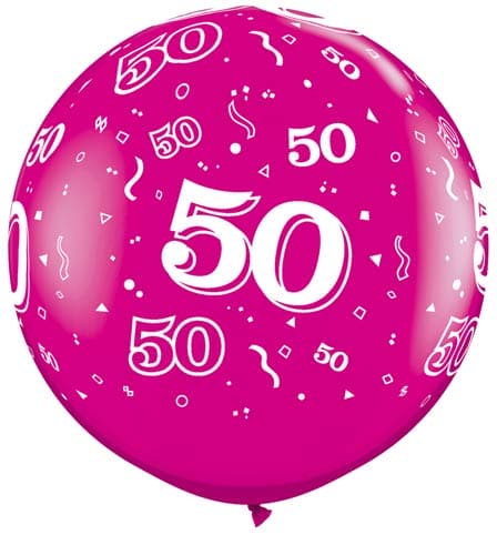 (image for) 3ft Wild Berry 50 Around Giant Latex Balloons 2pk