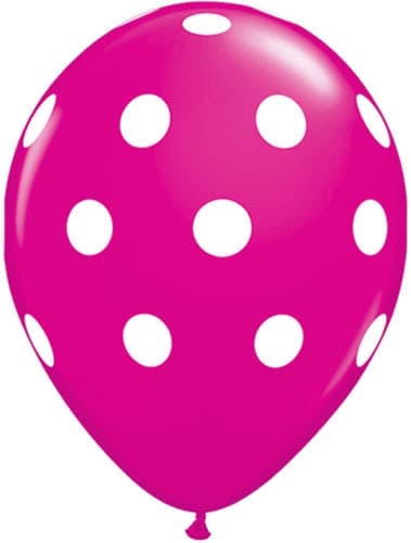 (image for) 11" Wild Berry With White Polka Dots 50pk