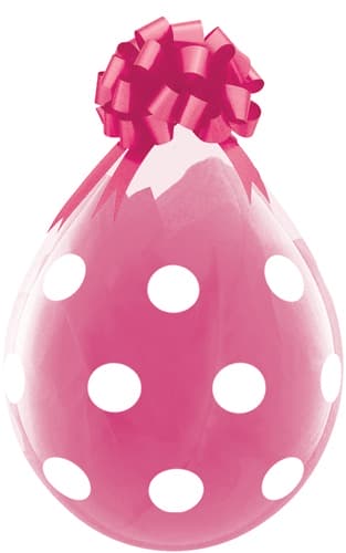 (image for) 18" Big Polka Dots-A-Round Stuffing Latex Balloons 25pk