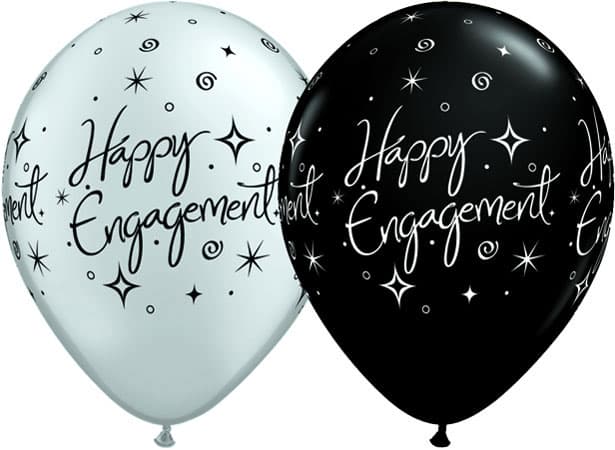 (image for) 11" Engagement Elegant Sparkles Latex Balloons 25pk
