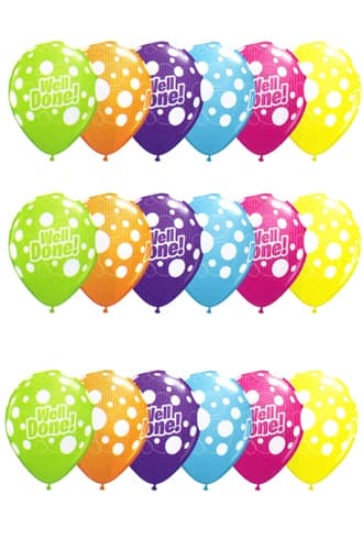 (image for) 11" Well Done Dots Latex Balloons 25pk