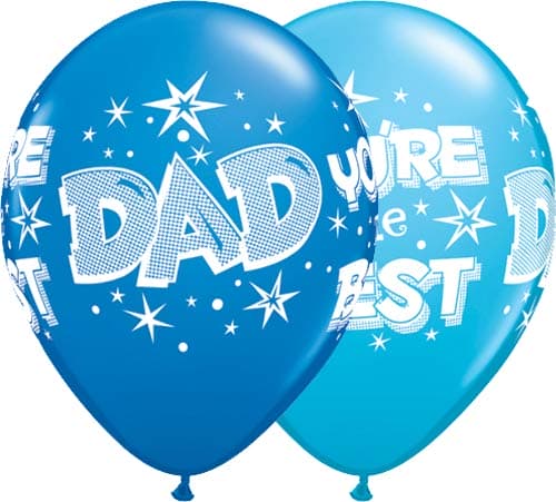 (image for) 11" Dad Your The Best Latex Balloons 25pk